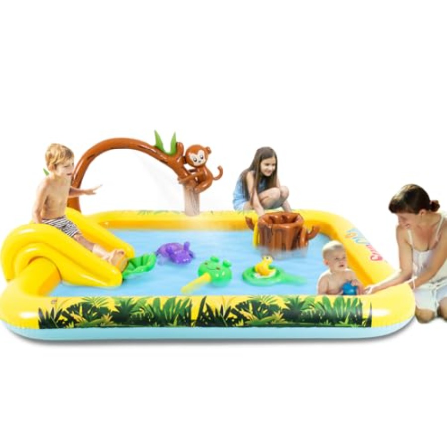 Kids Outdoor Pool - Centro de brincadeiras inflável com animais