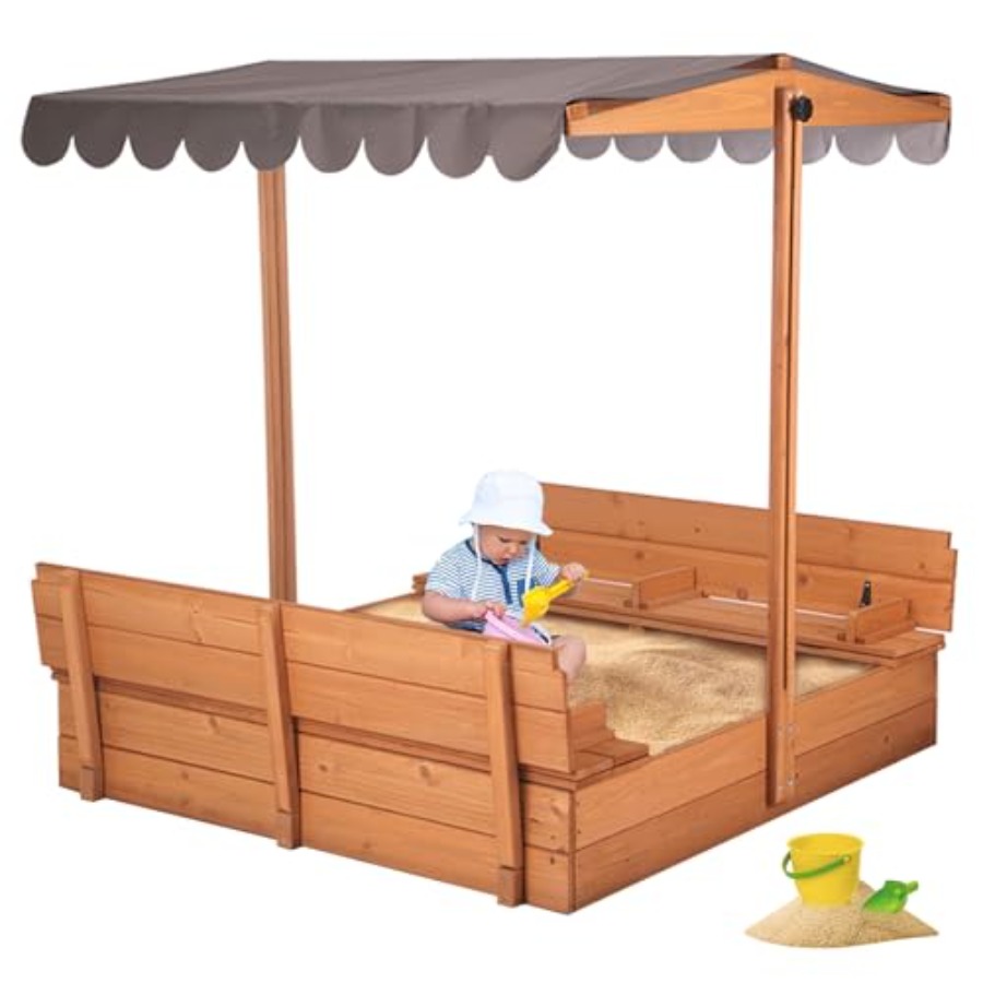 Kids Outdoor Bench Table - Mesa de areia para crianças de