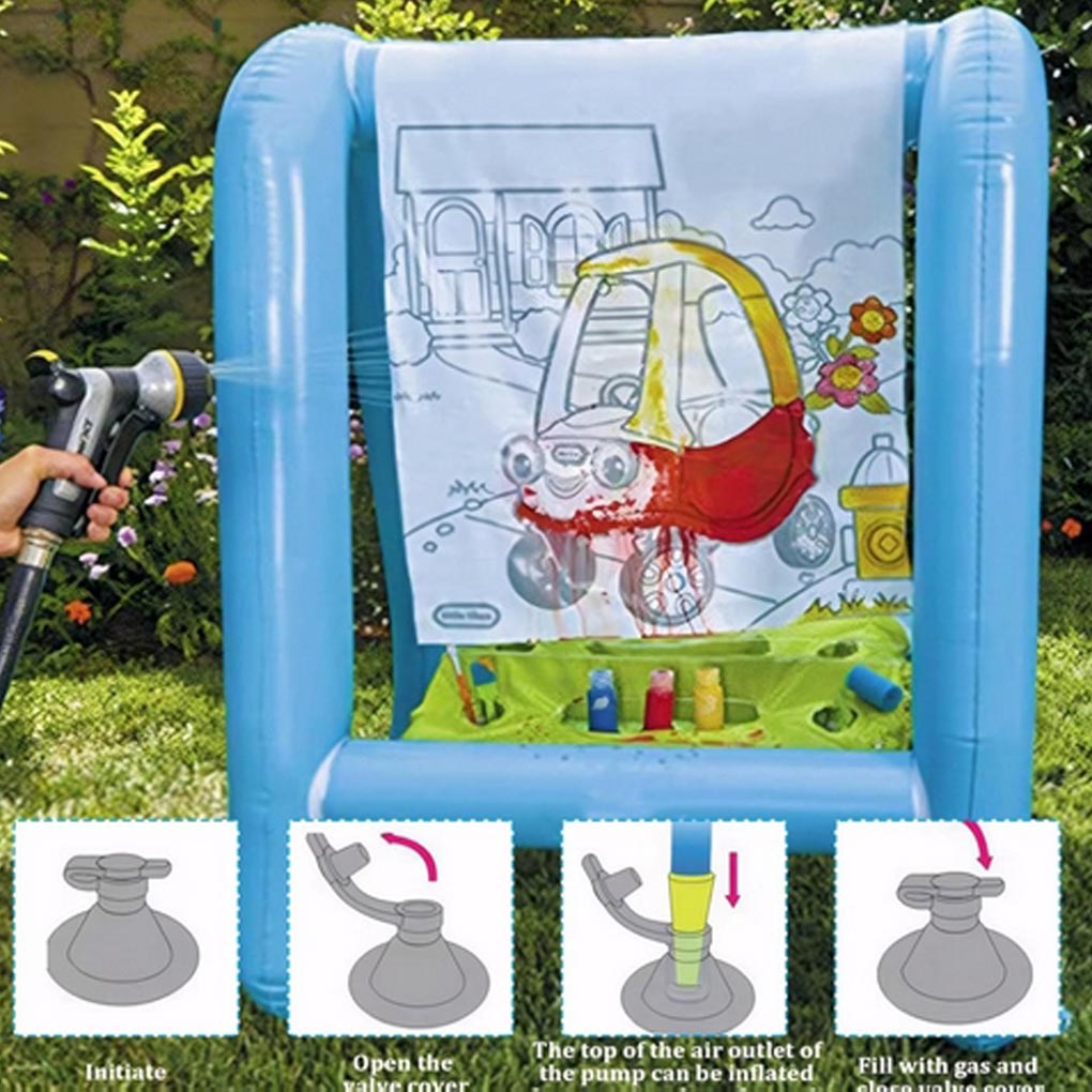 Kids Outdoor Easel - Cavalete portátil de PVC para uso