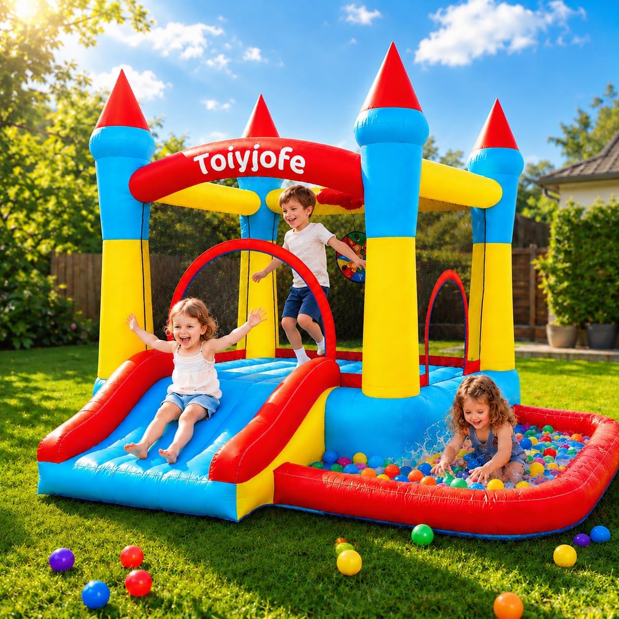 Kids Outdoor Jumping Castle - Castelo Inflável para Crianças de 3