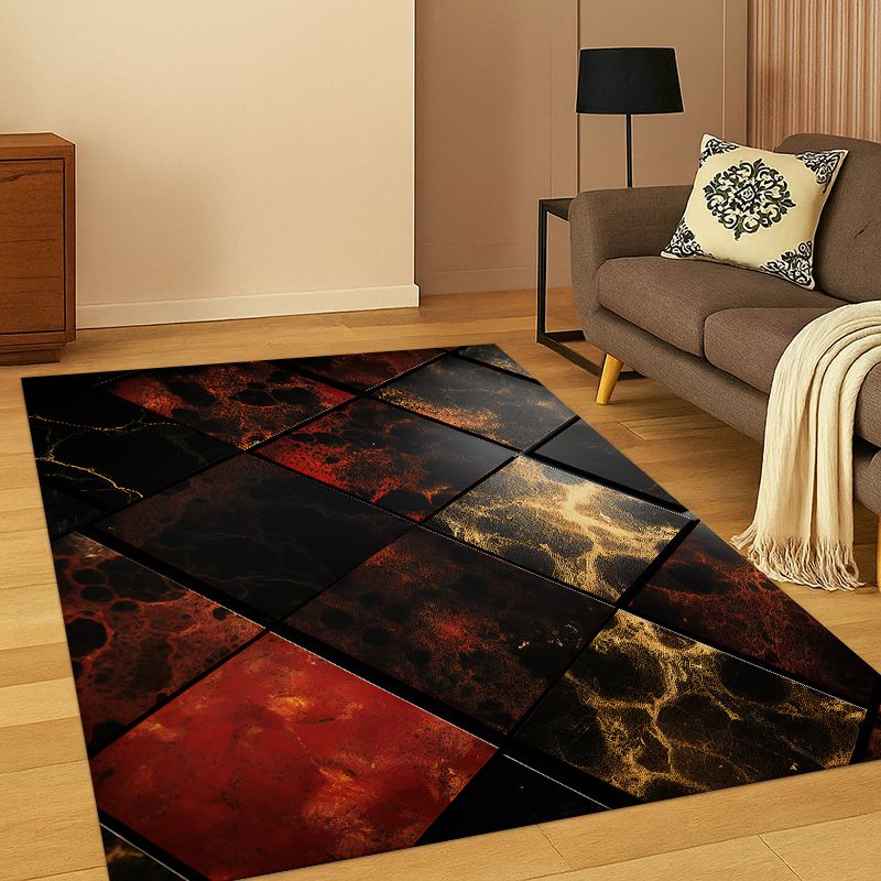 Kids Outdoor Flooring - Tapete Luxuoso de Mármore Colorido com