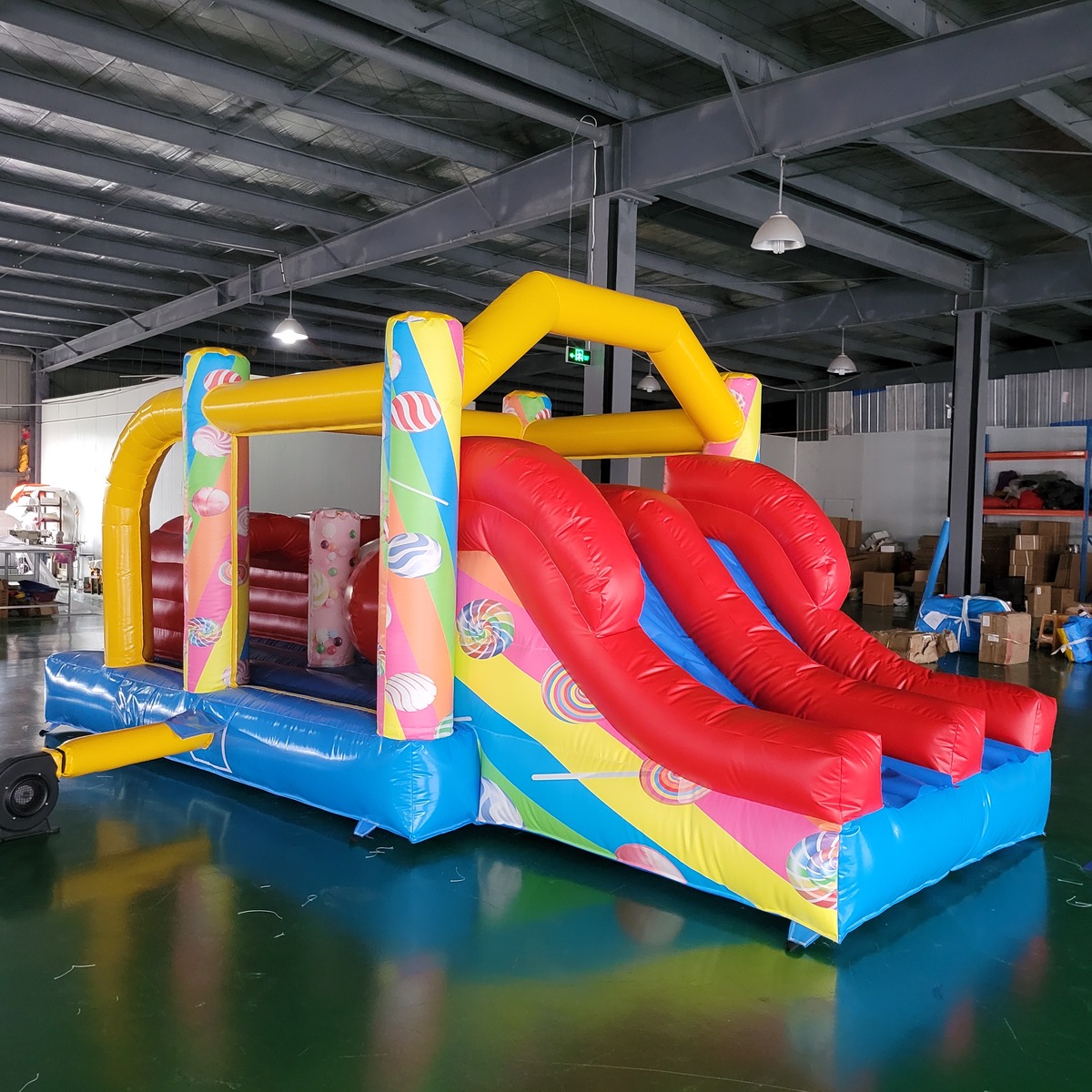 Kids Outdoor Trampoline - Castelo Inflável Comercial de PVC para