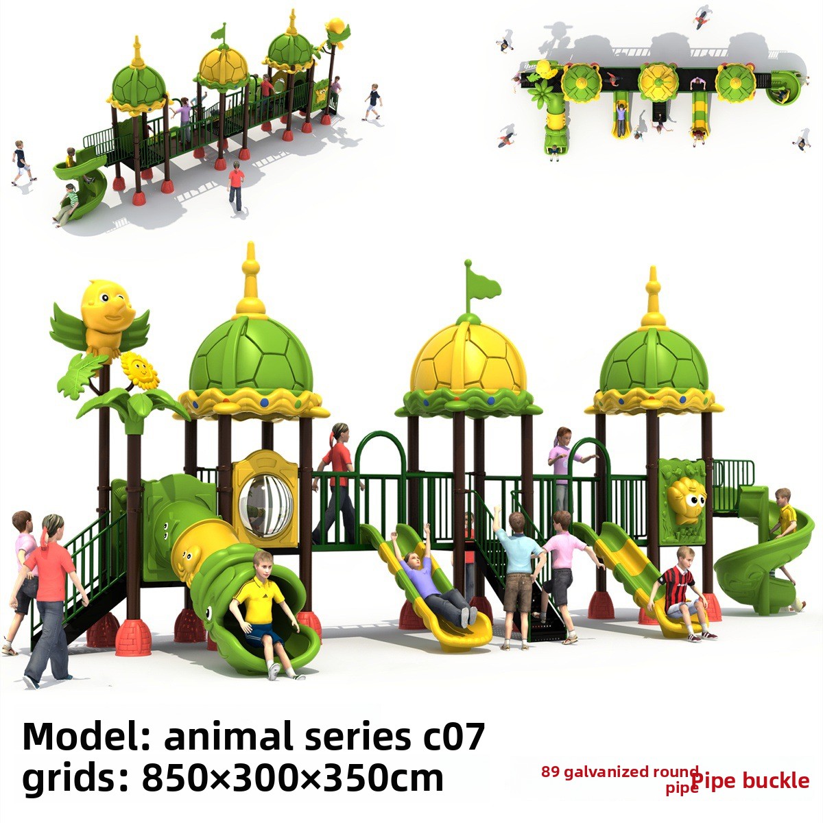 Kids Outdoor Swing Set With Slide - Fábrica comercial pequena criança crianças ao