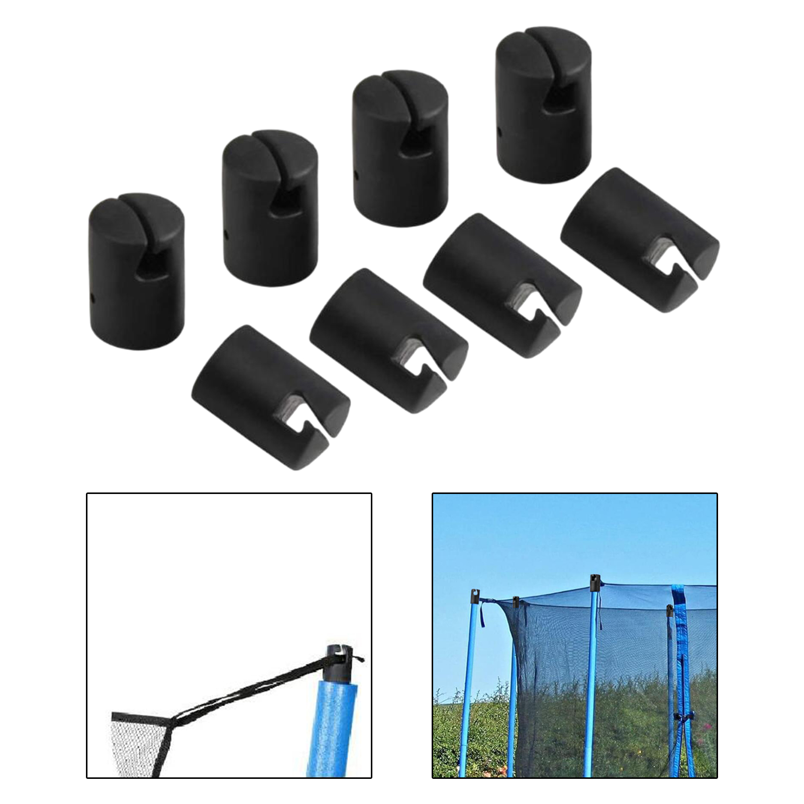 Kids Outdoor Trampoline - Trampolim Enclosure Pole Caps, chapa de