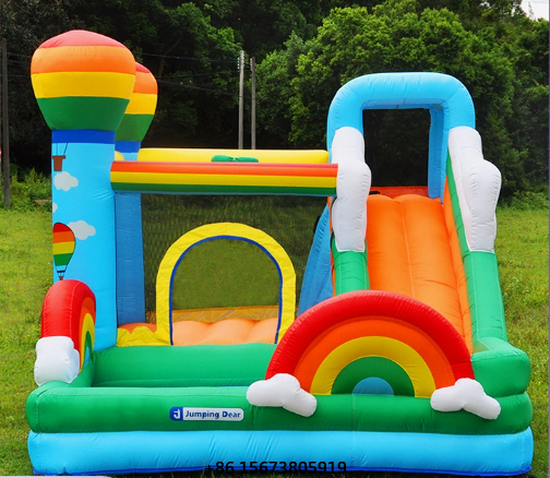 Kids Outdoor Jumping Castle - Castelo Inflável para Crianças com Escorregador