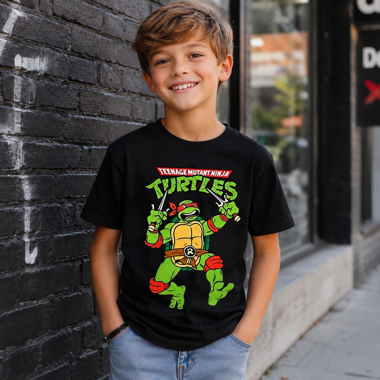 Kids Outdoor Ninja - Camiseta de manga curta com estampa