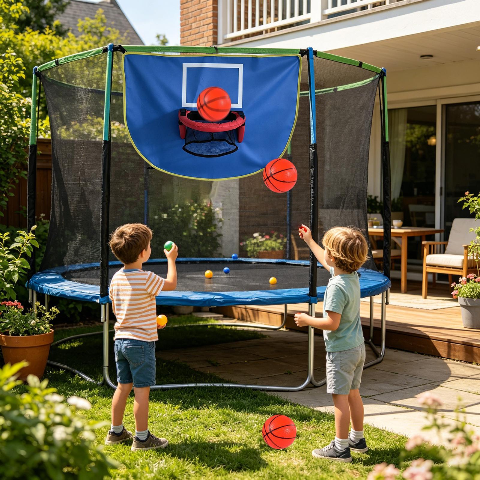 Kids Outdoor Trampoline - Aro de Basquete para Trampolim com