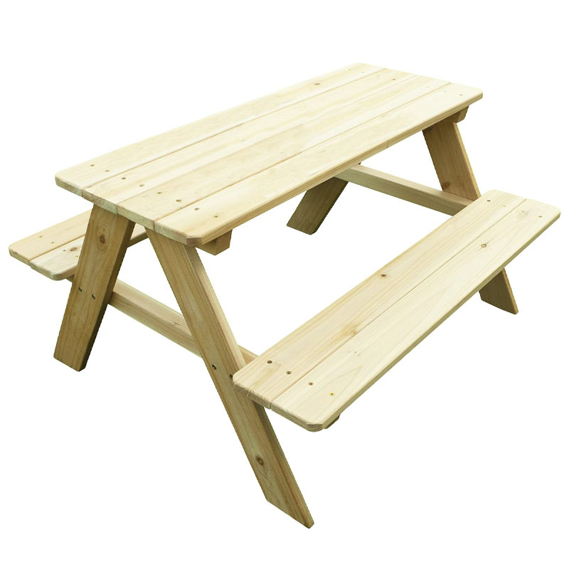 Kids Outdoor Bench Table - Mesa de Piquenique Infantil de Madeira