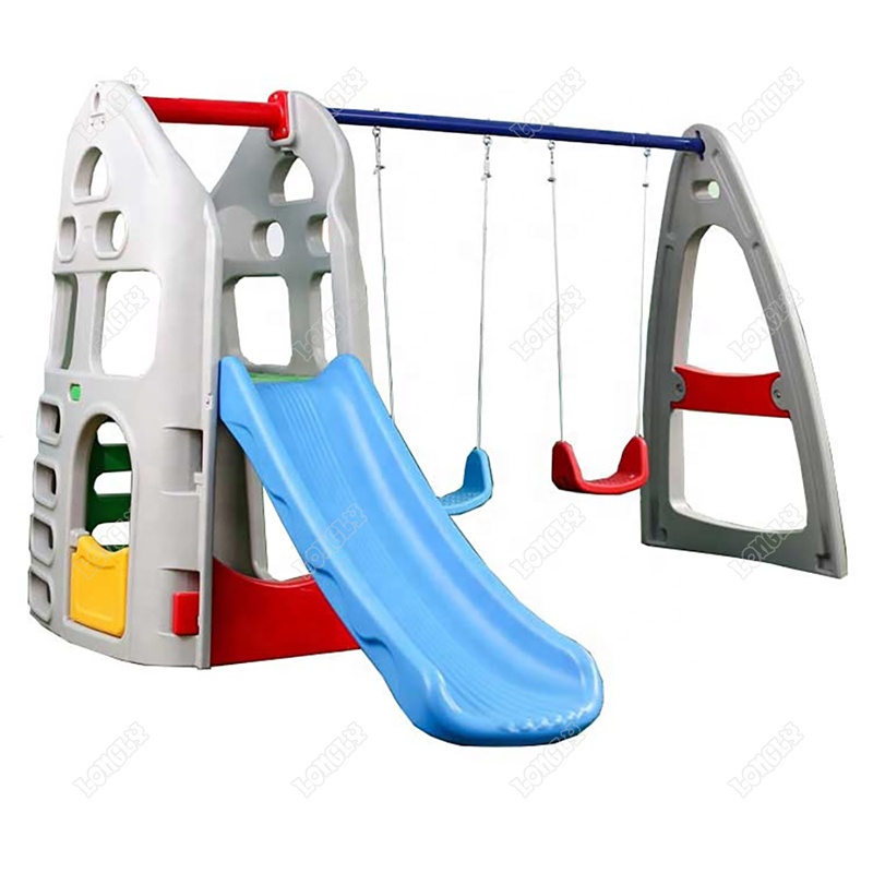 Kids Outdoor Swing Set With Slide - Escorregador e Conjunto de Balanço de