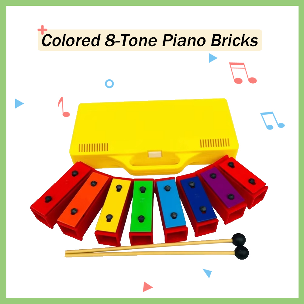 Kids Outdoor Xylophone - Portátil 8 notas xilofone cromático glockenspiel