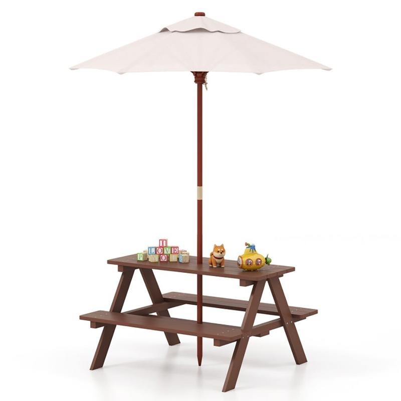 Kids Outdoor Bench Table - Conjunto de Mesa de Piquenique para