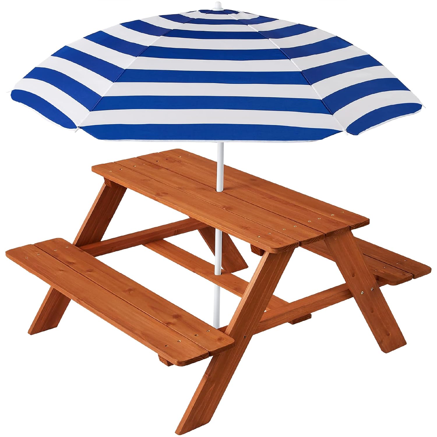 Kids Outdoor Bench Table - Mesa de Piquenique Infantil de Madeira