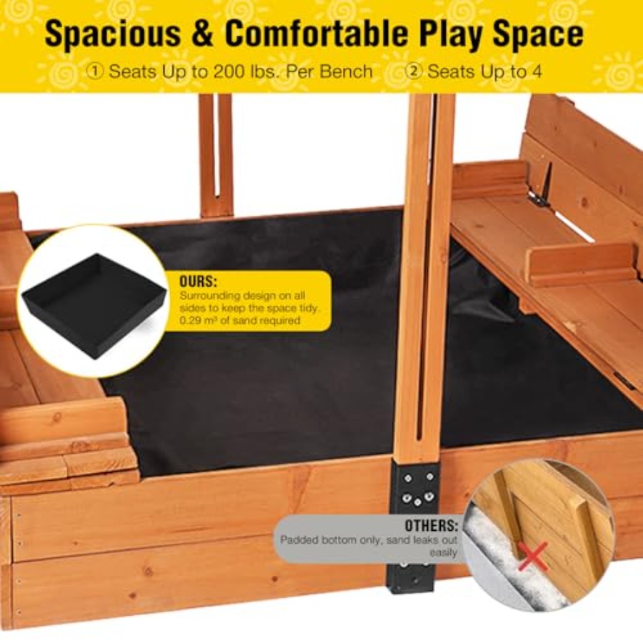 Mesa de areia para crianças de - Kids Outdoor Bench Table avaliação e preço
