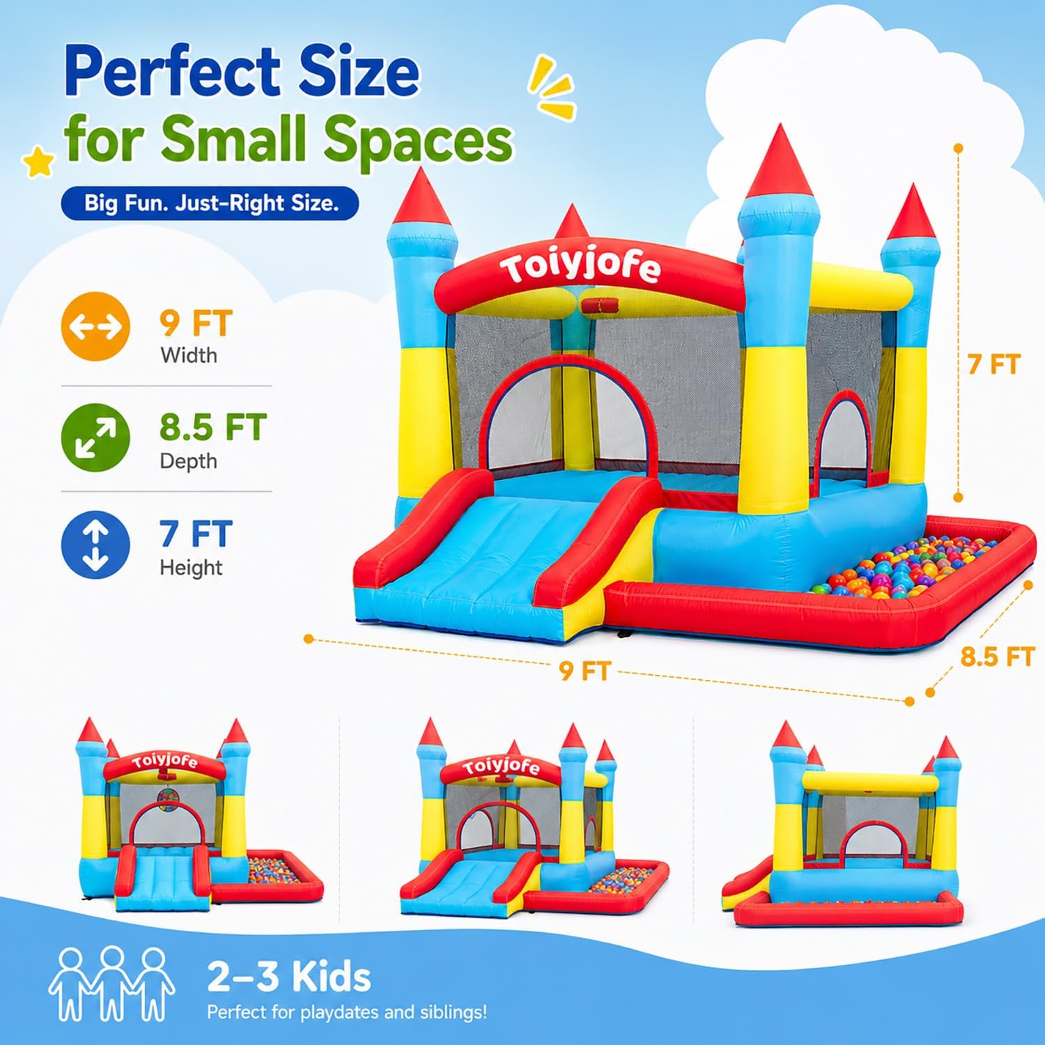 Castelo Inflável para Crianças - Kids Outdoor Jumping Castle avaliação e preço