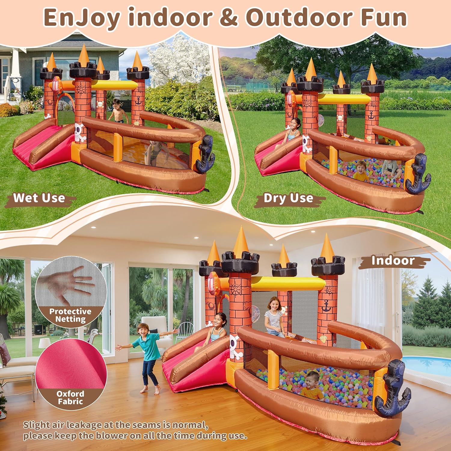 Castelo Inflável para Crianças - Kids Outdoor Jumping Castle avaliação e preço