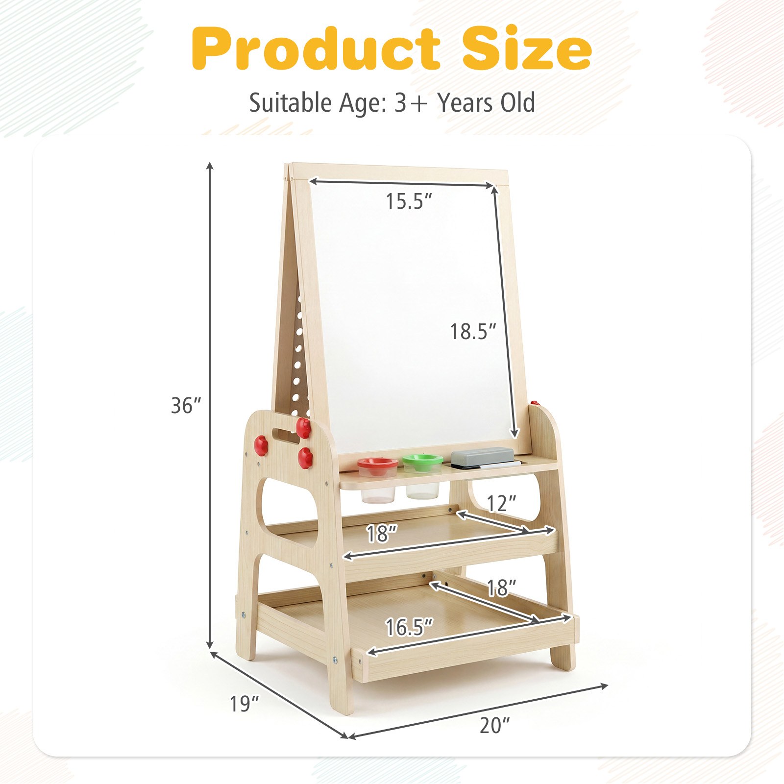 Cavalete de Arte 2 em 1 para C - Kids Outdoor Easel avaliação e preço