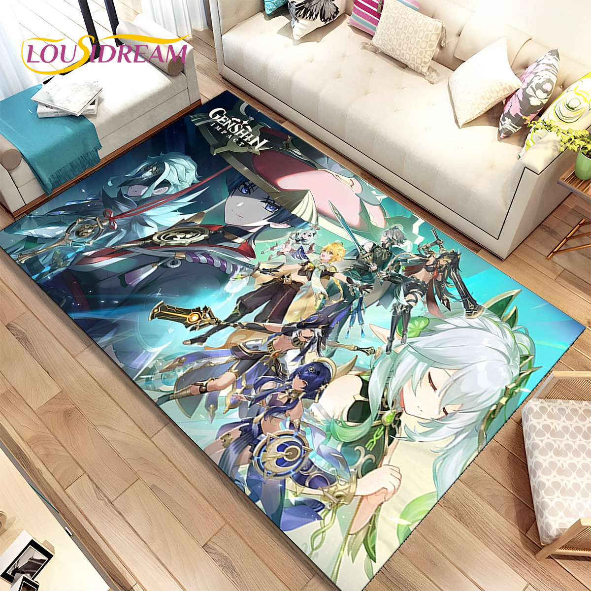 Genshin impacto cartoon jogo á - Kids Outdoor Flooring avaliação e preço