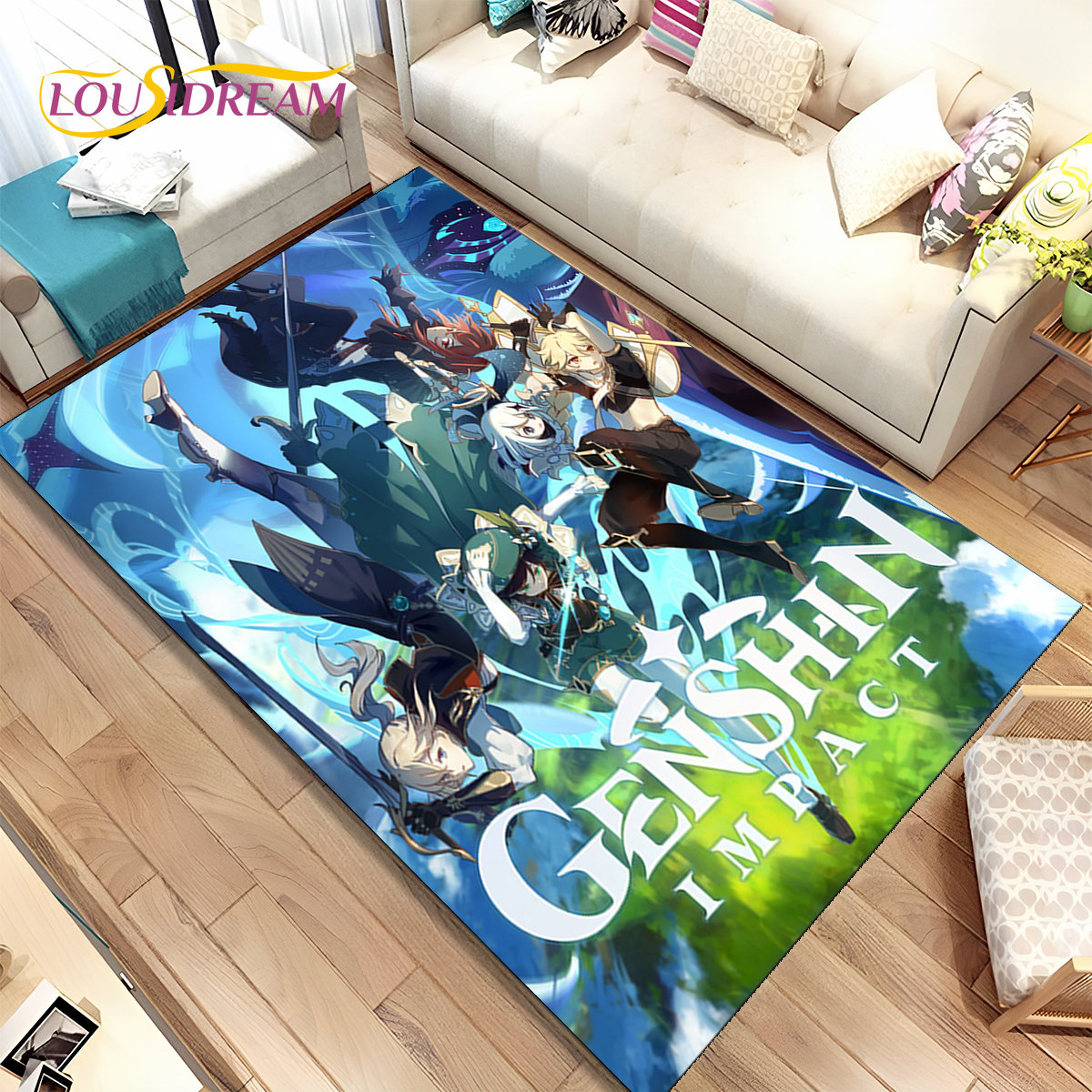 Genshin impacto cartoon jogo á - Kids Outdoor Flooring avaliação e preço