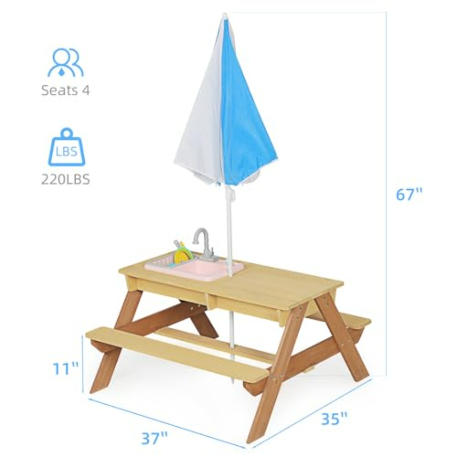 Mesa de piquenique infantil pa - Kids Outdoor Sink avaliação e preço