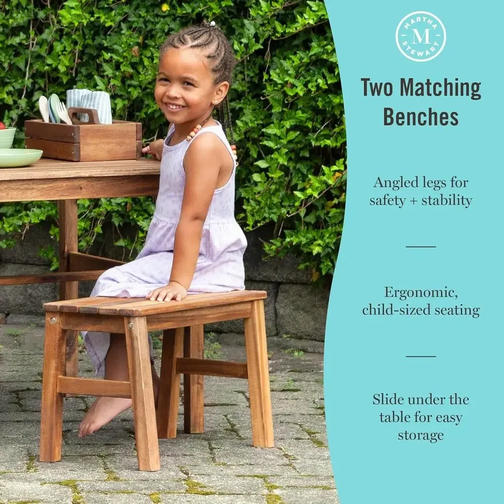 Conjunto de Mesa e 2 Bancos pa - Kids Outdoor Bench Table avaliação e preço