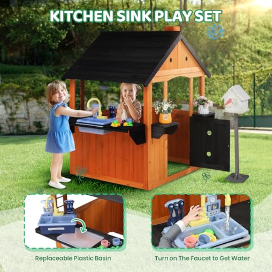 Casa de Brinquedo de Madeira p - Kids Outdoor Sink avaliação e preço