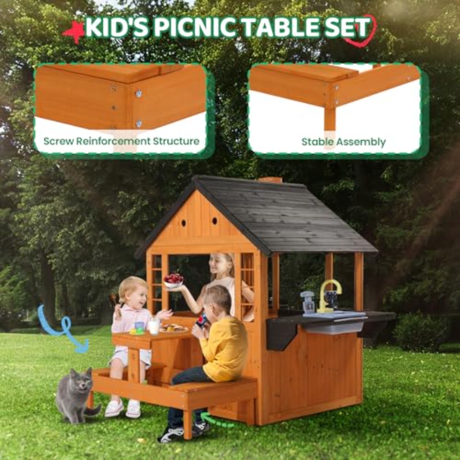 Casa de Brinquedo de Madeira p - Kids Outdoor Sink avaliação e preço