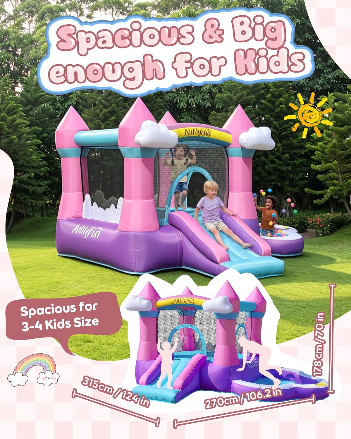 Castelo Inflável Rosa para Cri - Kids Outdoor Pool avaliação e preço