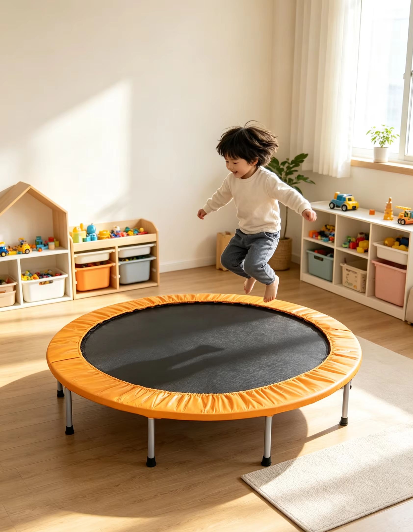 Mini Trampolim Redondo com Alm - Kids Outdoor Trampoline avaliação e preço