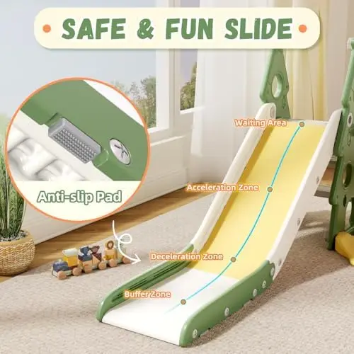 Conjunto de Escorregador e Bal - Kids Outdoor Swing Set With Slide avaliação e preço
