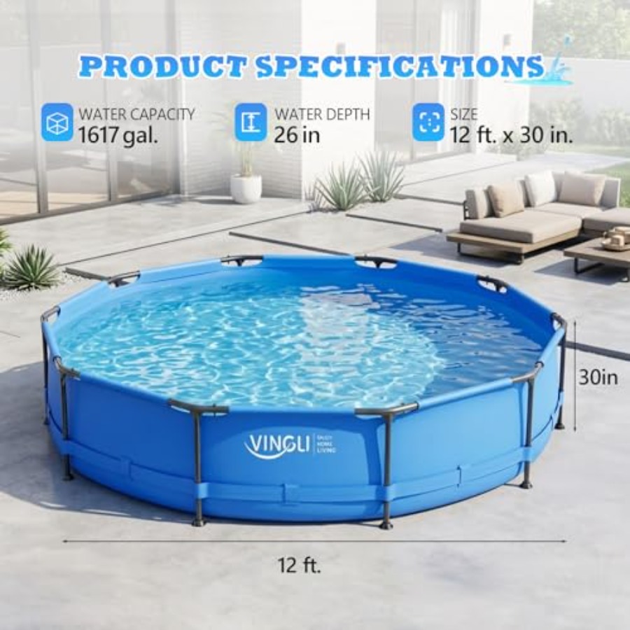Piscina portátil de metal para - Kids Outdoor Pool avaliação e preço
