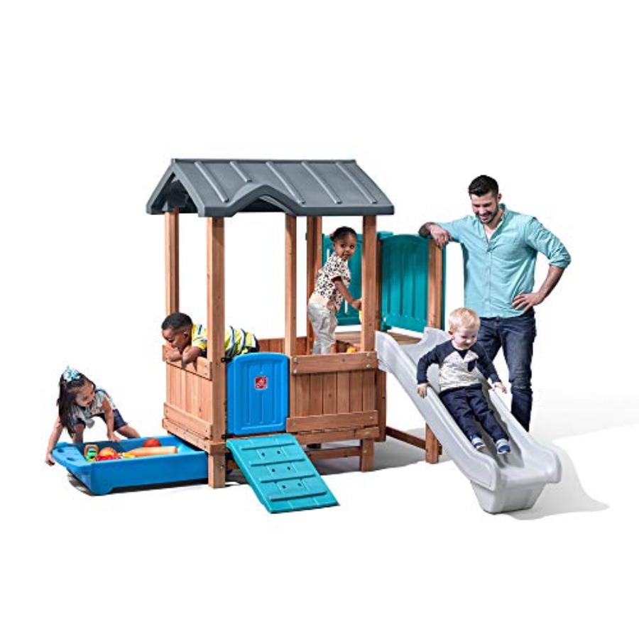 Woodland Adventure Playhouse & - Kids Outdoor Swing Set With Slide avaliação e preço