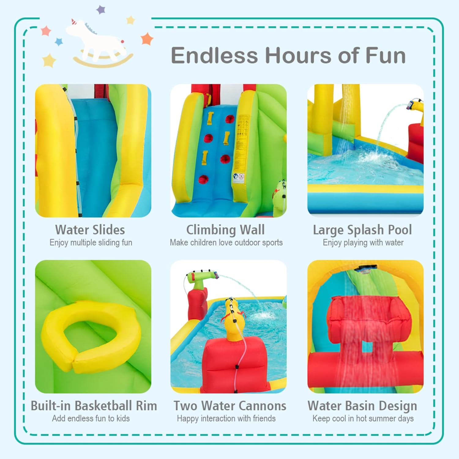 Mega Parque Aquático Inflável  - Kids Outdoor Pool avaliação e preço