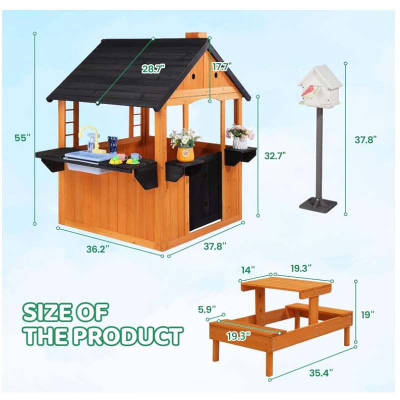 Casa de Brinquedo de Madeira p - Kids Outdoor Sink avaliação e preço
