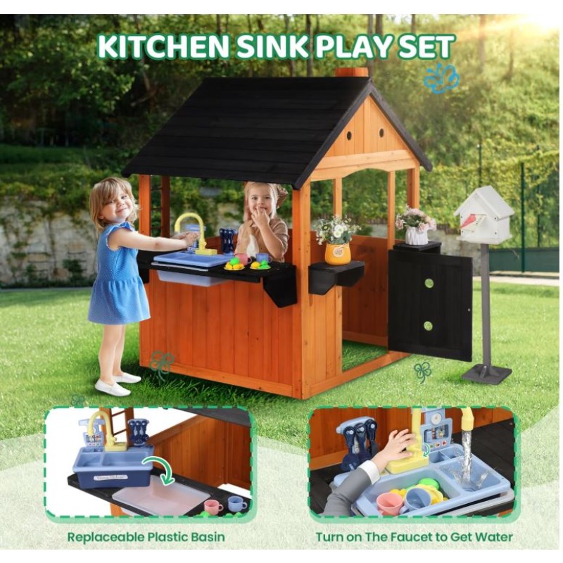 Casa de Brinquedo de Madeira p - Kids Outdoor Sink avaliação e preço