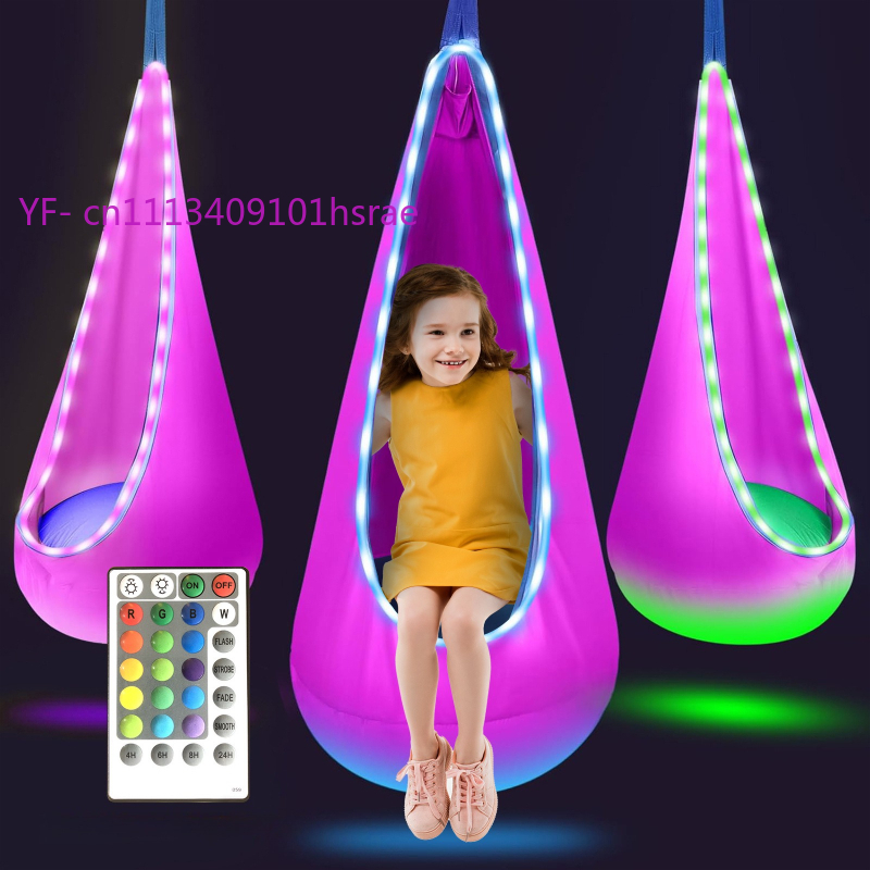 Cadeira Suspensa Inflável LED  - Kids Outdoor Hammock Chair avaliação e preço