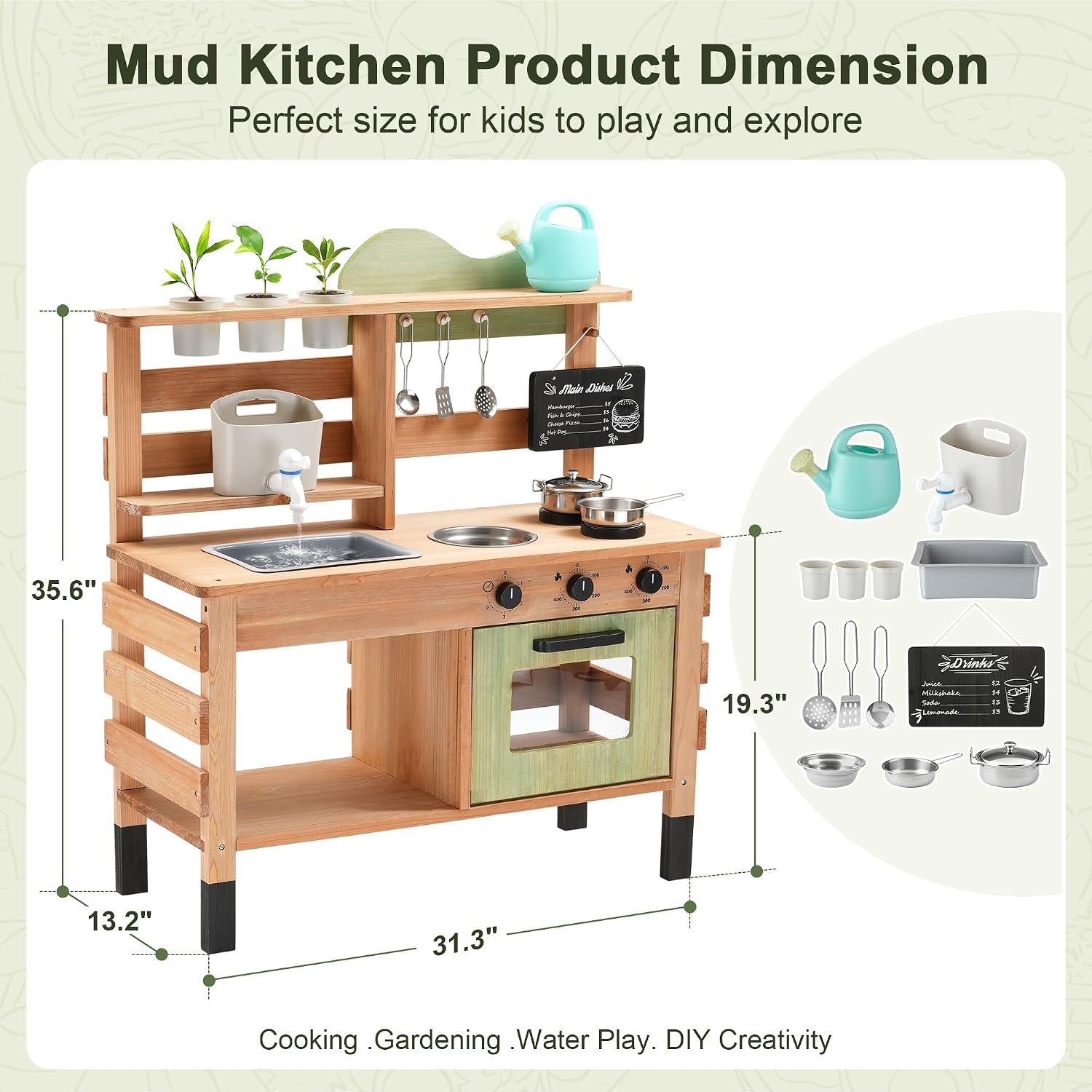 Cozinha de Brinquedo OLLIKIVI  - Kids Outdoor Sink avaliação e preço