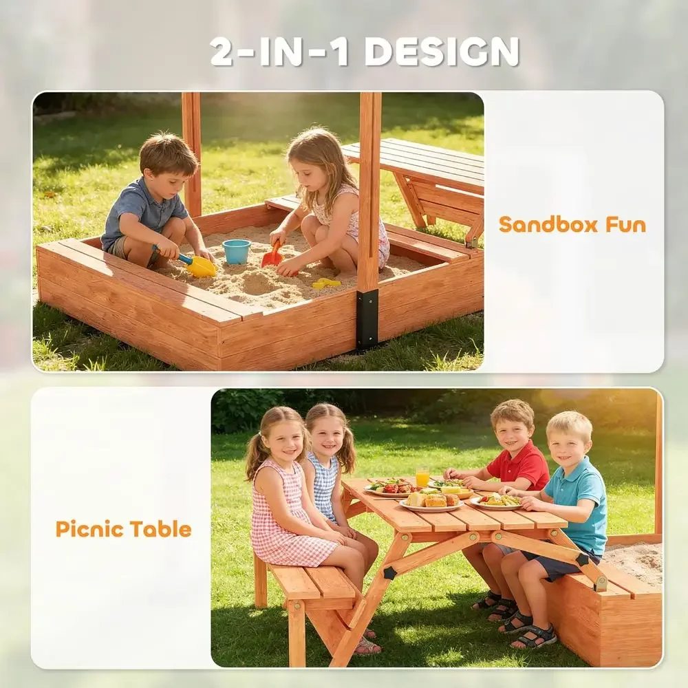 Caixa de Areia Infantil Qaba c - Kids Outdoor Bench Table avaliação e preço