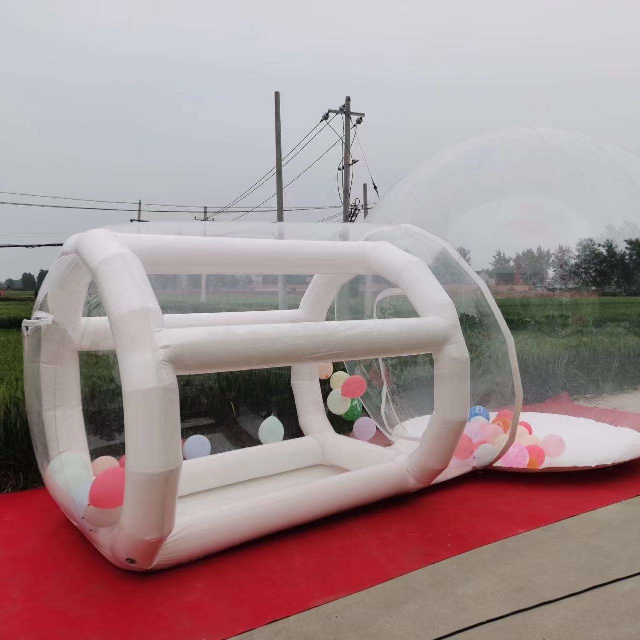 Castelo Inflável Branco de PVC - Kids Outdoor Jumping Castle avaliação e preço