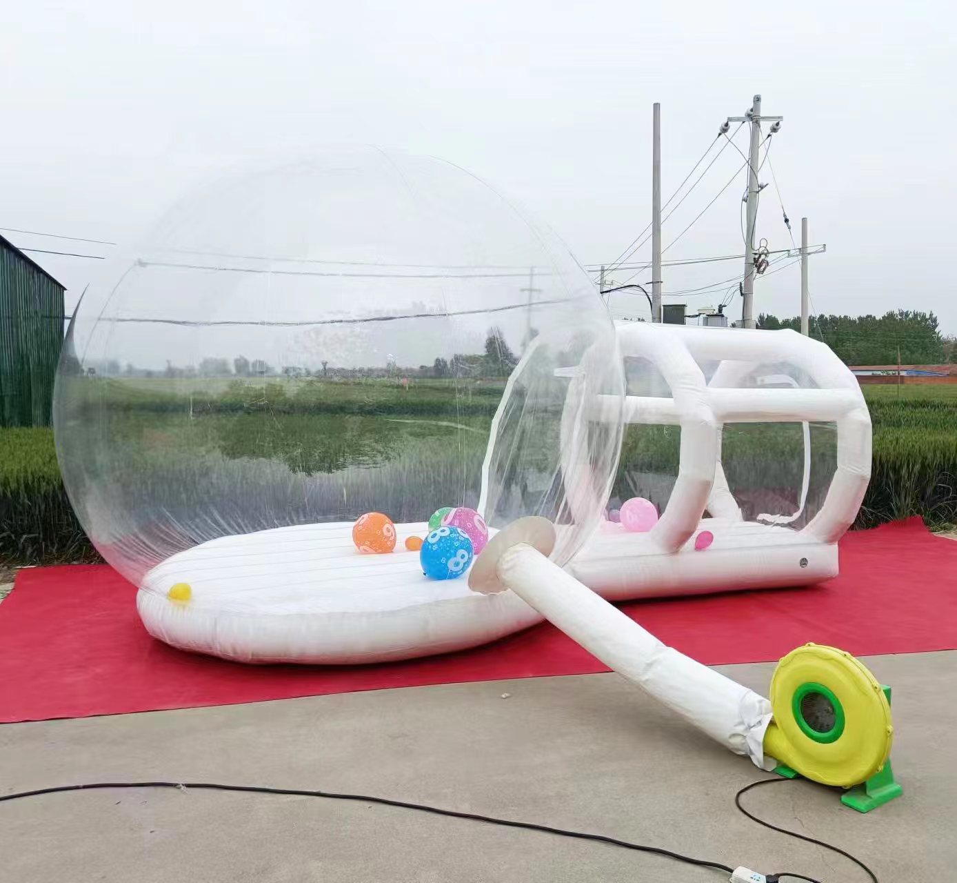 Castelo Inflável Branco de PVC - Kids Outdoor Jumping Castle avaliação e preço