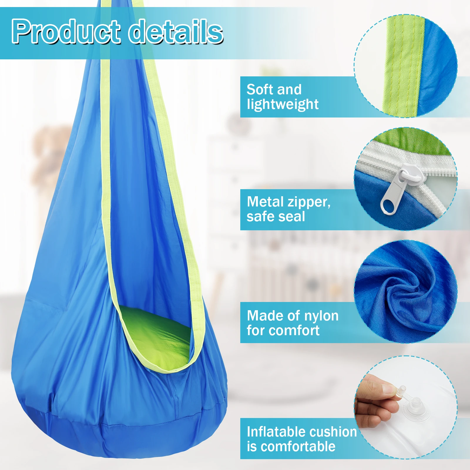 Cadeira de Balanço Sensorial p - Kids Outdoor Hammock Chair avaliação e preço