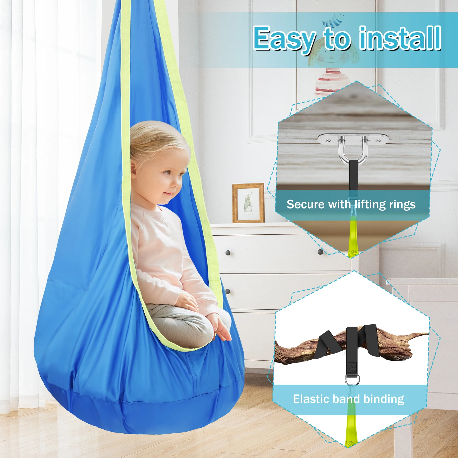 Cadeira de Balanço Sensorial p - Kids Outdoor Hammock Chair avaliação e preço