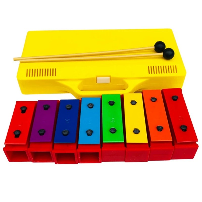 Portátil 8 notas xilofone crom - Kids Outdoor Xylophone avaliação e preço