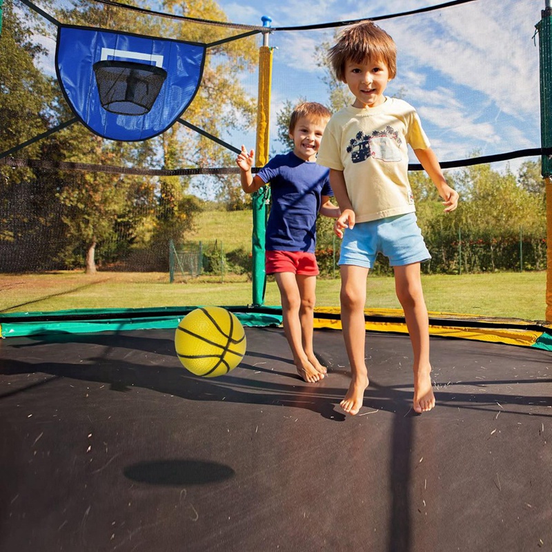 Kit de cesta de basquete tramp - Kids Outdoor Trampoline avaliação e preço