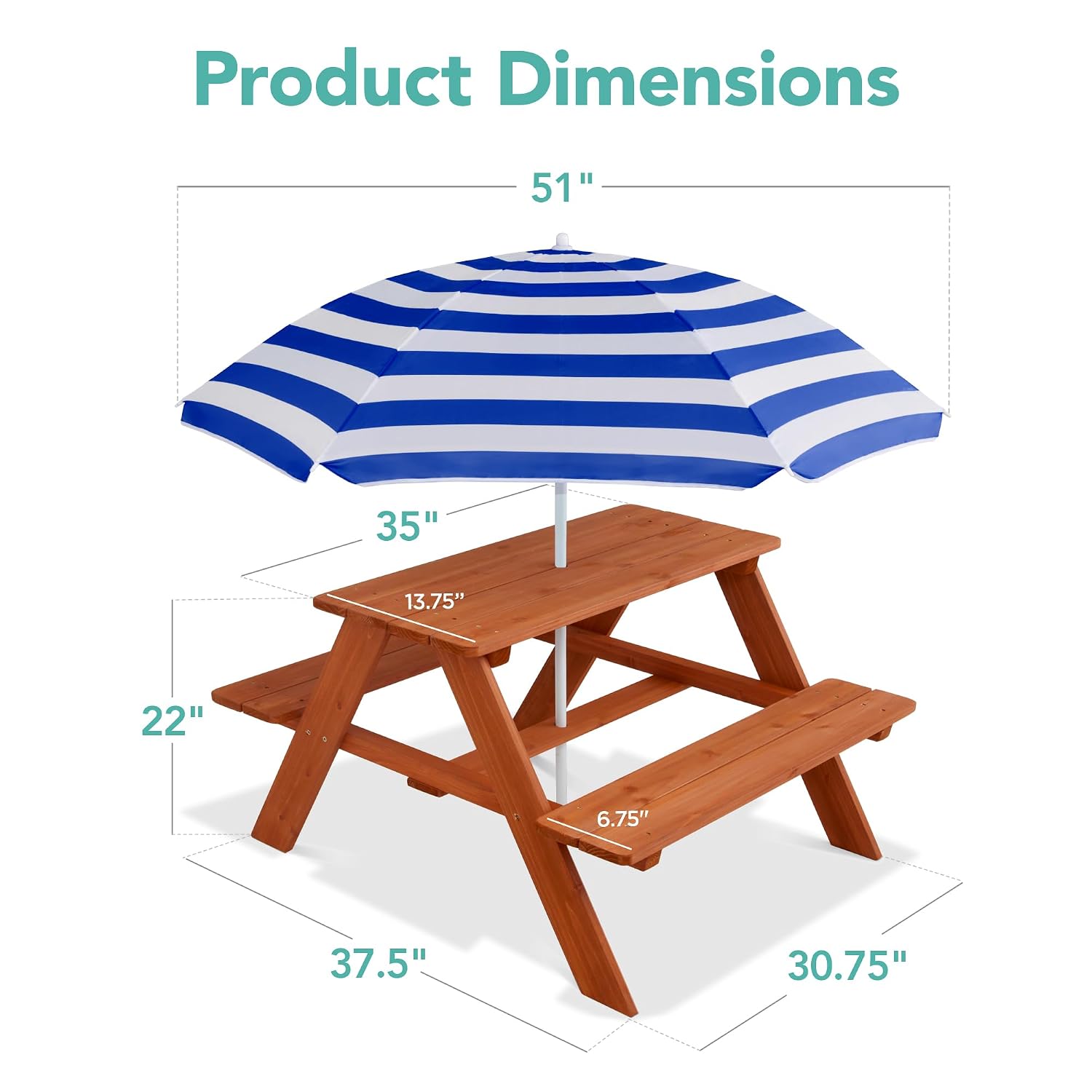 Mesa de Piquenique Infantil de - Kids Outdoor Bench Table avaliação e preço