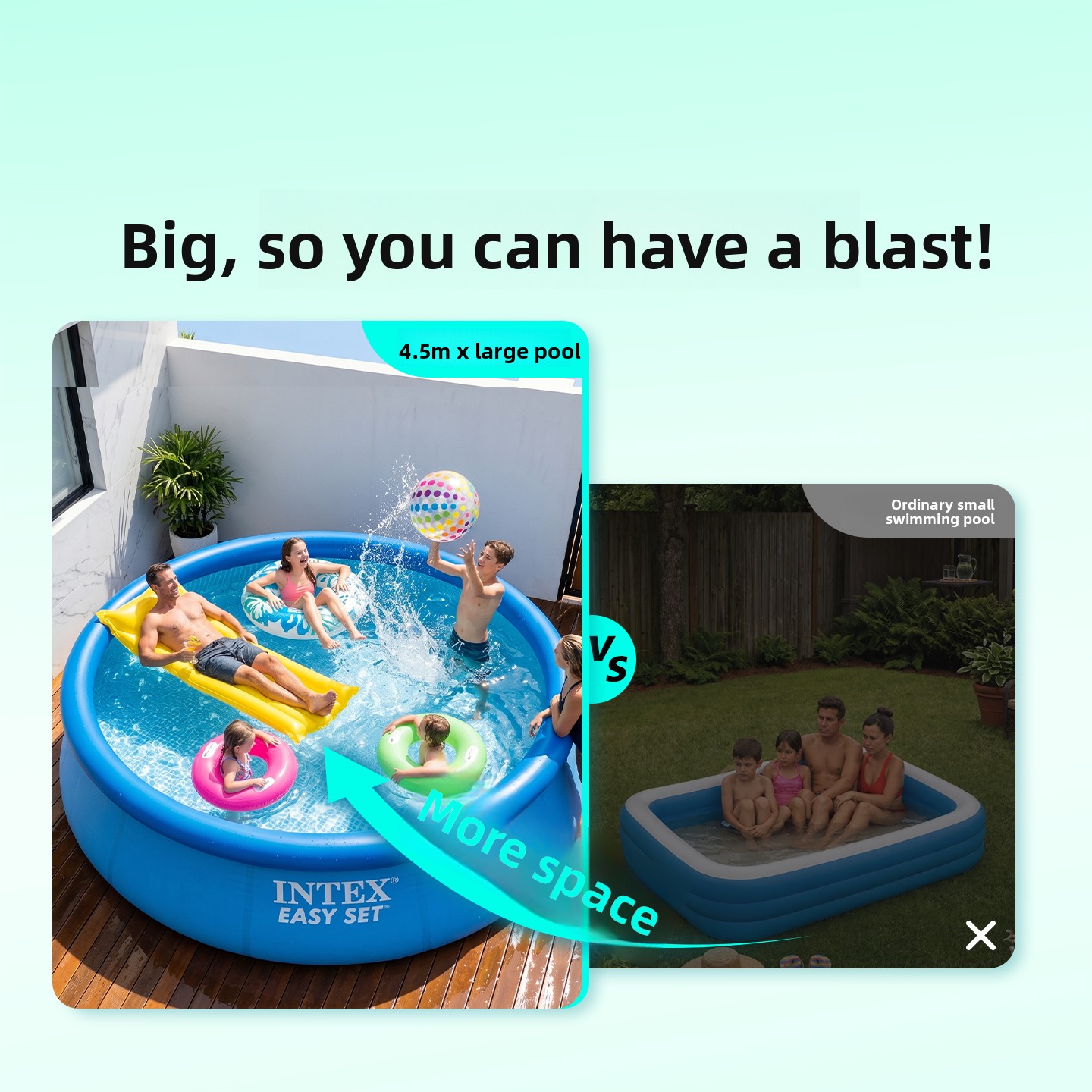Piscina inflável grande para f - Kids Outdoor Pool avaliação e preço
