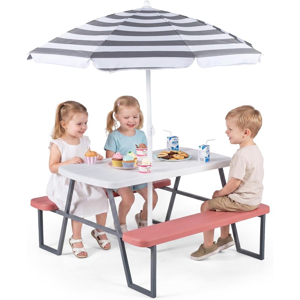 Mesa de Piquenique Infantil, C - Kids Outdoor Bench Table avaliação e preço