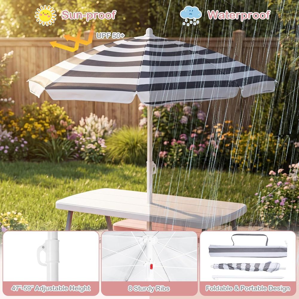 Mesa de Piquenique Infantil, C - Kids Outdoor Bench Table avaliação e preço